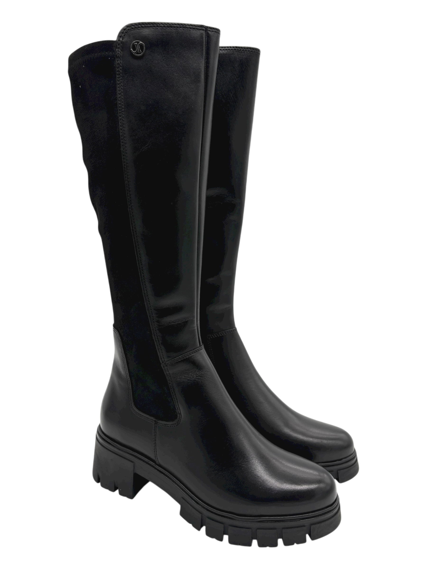 Stivale pelle donna Janet & Janet Black -J533-