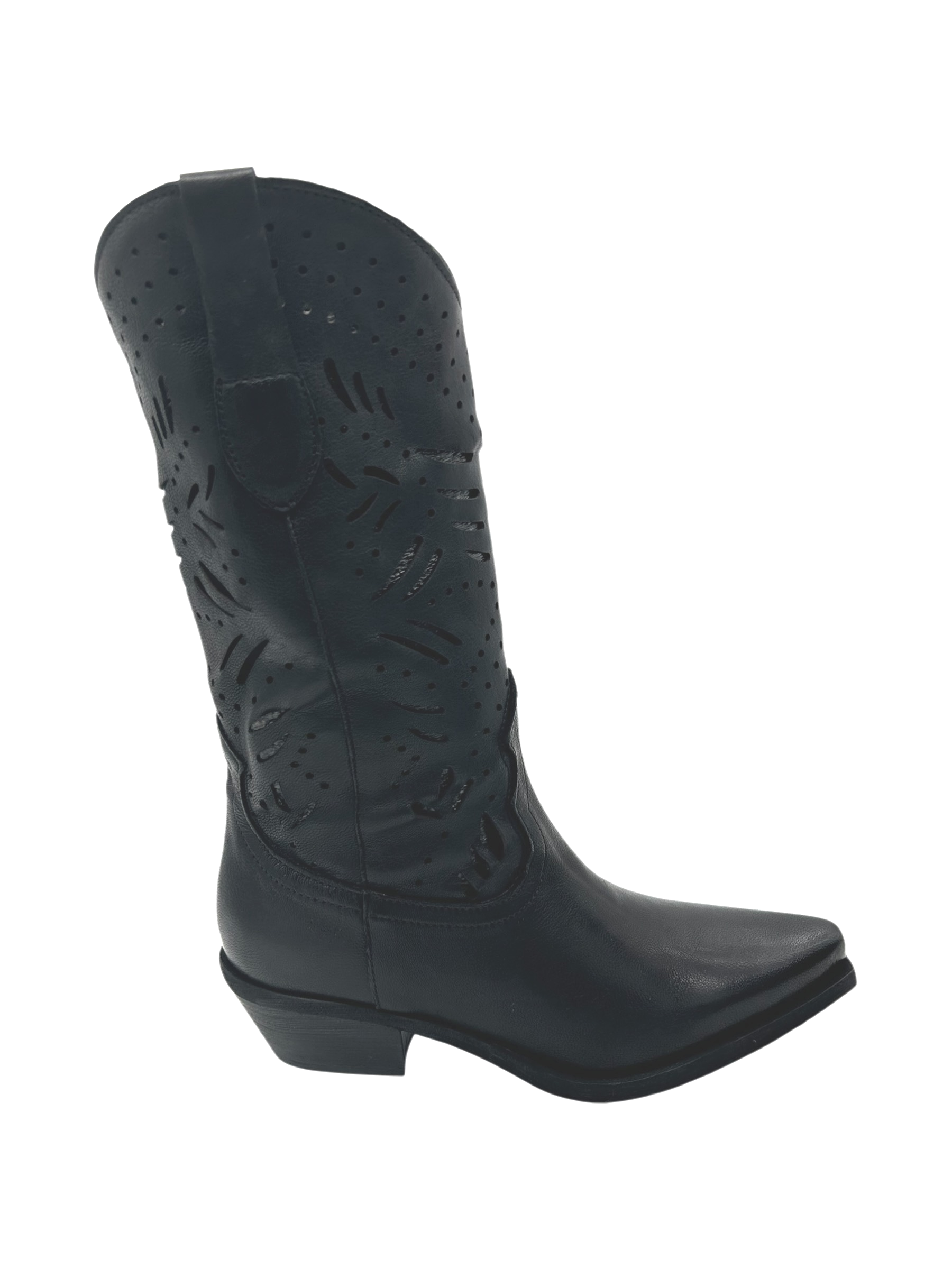 Stivale texano pelle Zoe  Nero  - Dakota 15 -