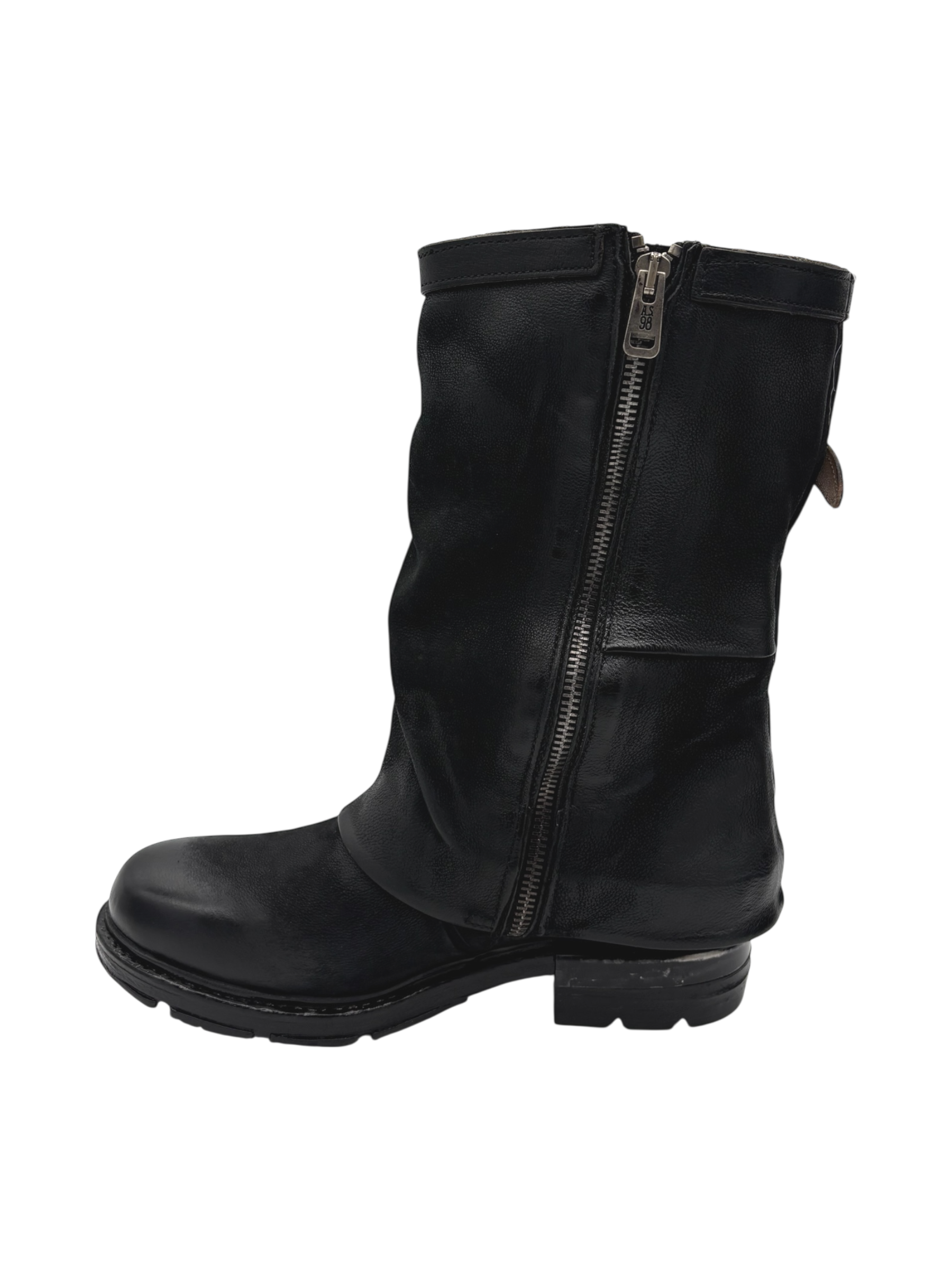 Stivaletto pelle donna AS98 Nero - B80234-