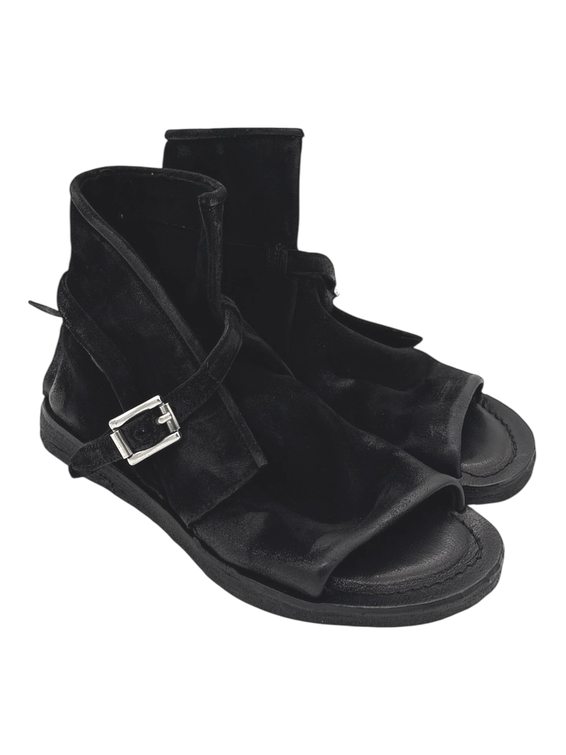 Sandalo pelle donna AS98 Black - A16030 -