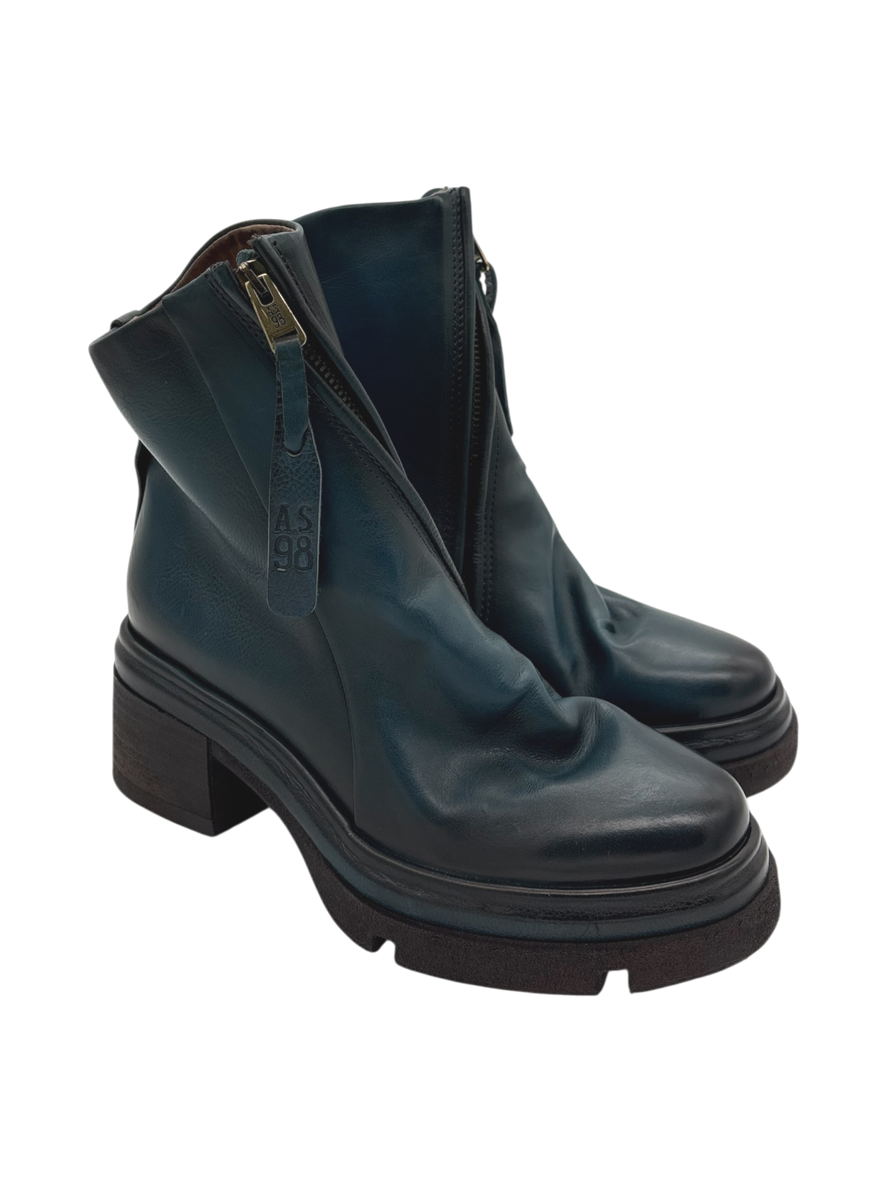 Stivaletto Pelle Donna AS98 Teal A89253
