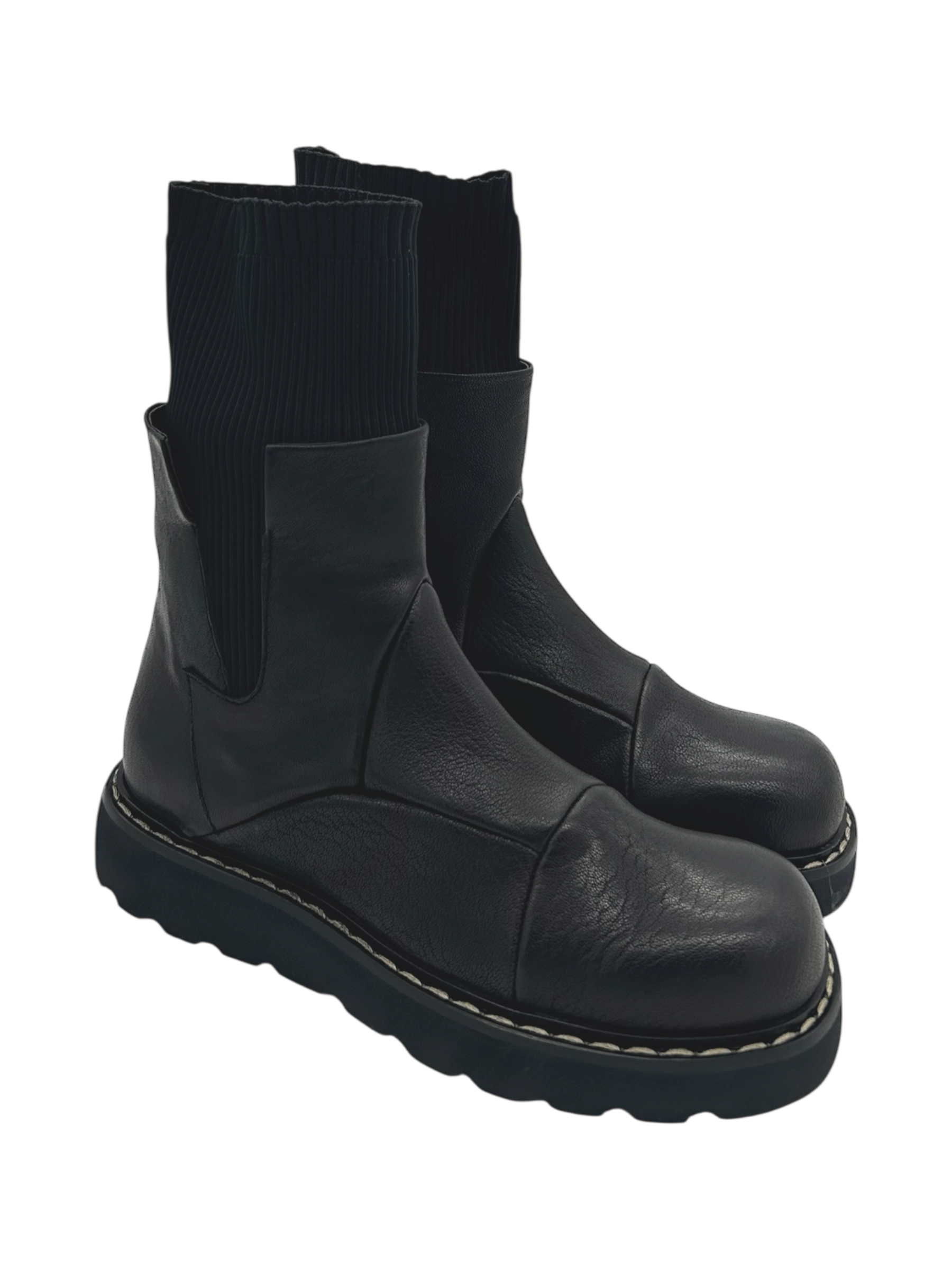 Stivaletto pelle donna Malloni Nero -001Mercury-