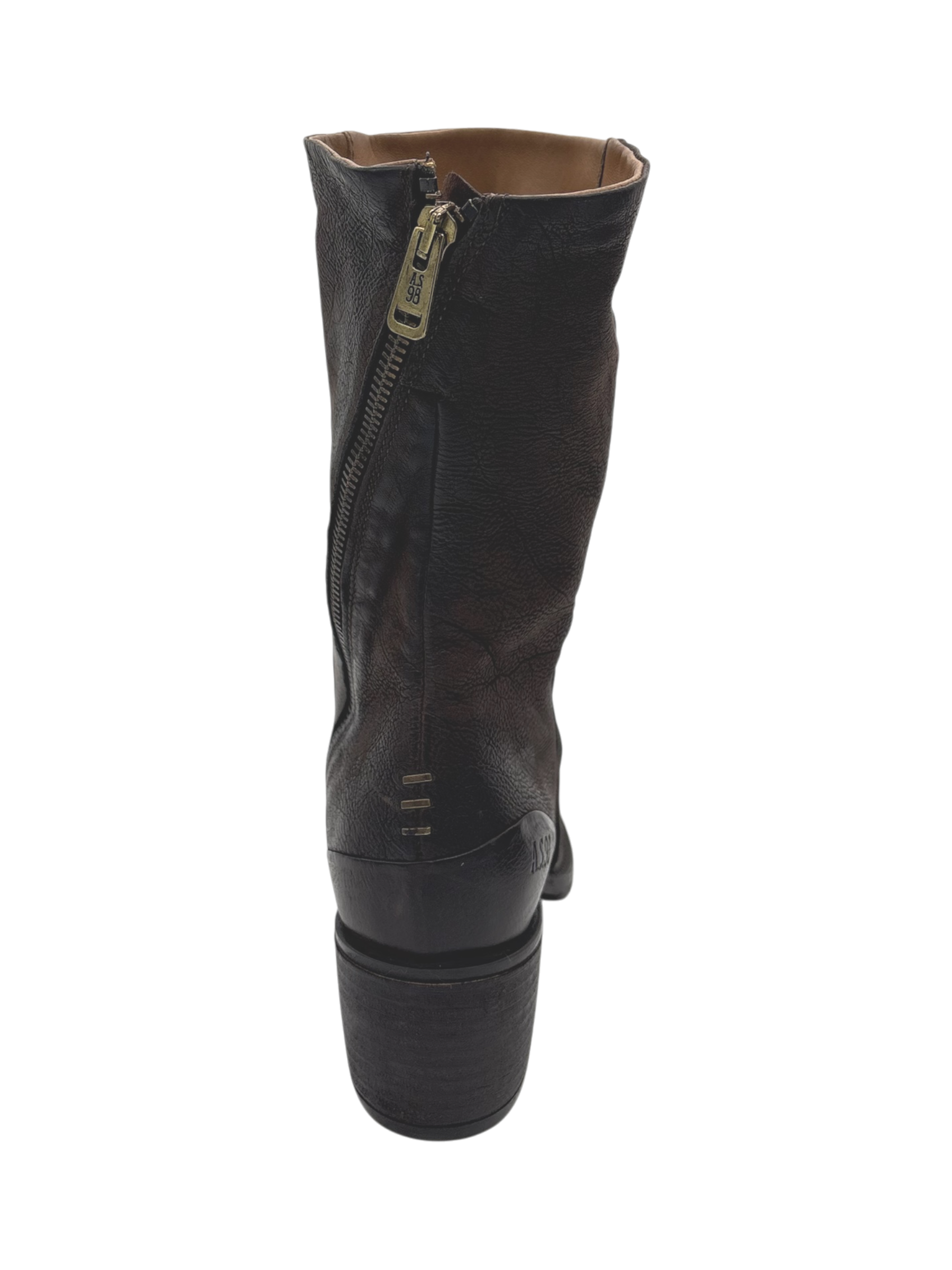 Stivaletto Pelle Donna AS98 Ebano C45204