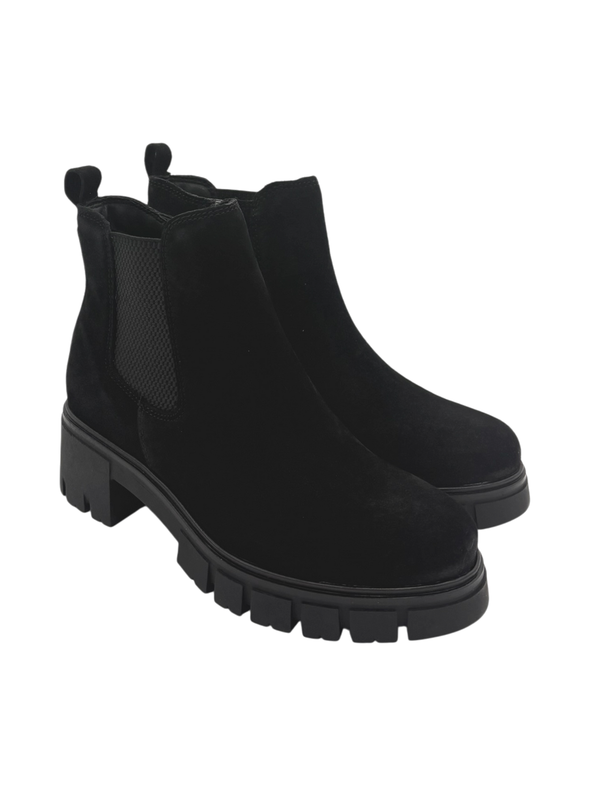 Stivale donna trequarti in camoscio nero Janet & Janet J1131