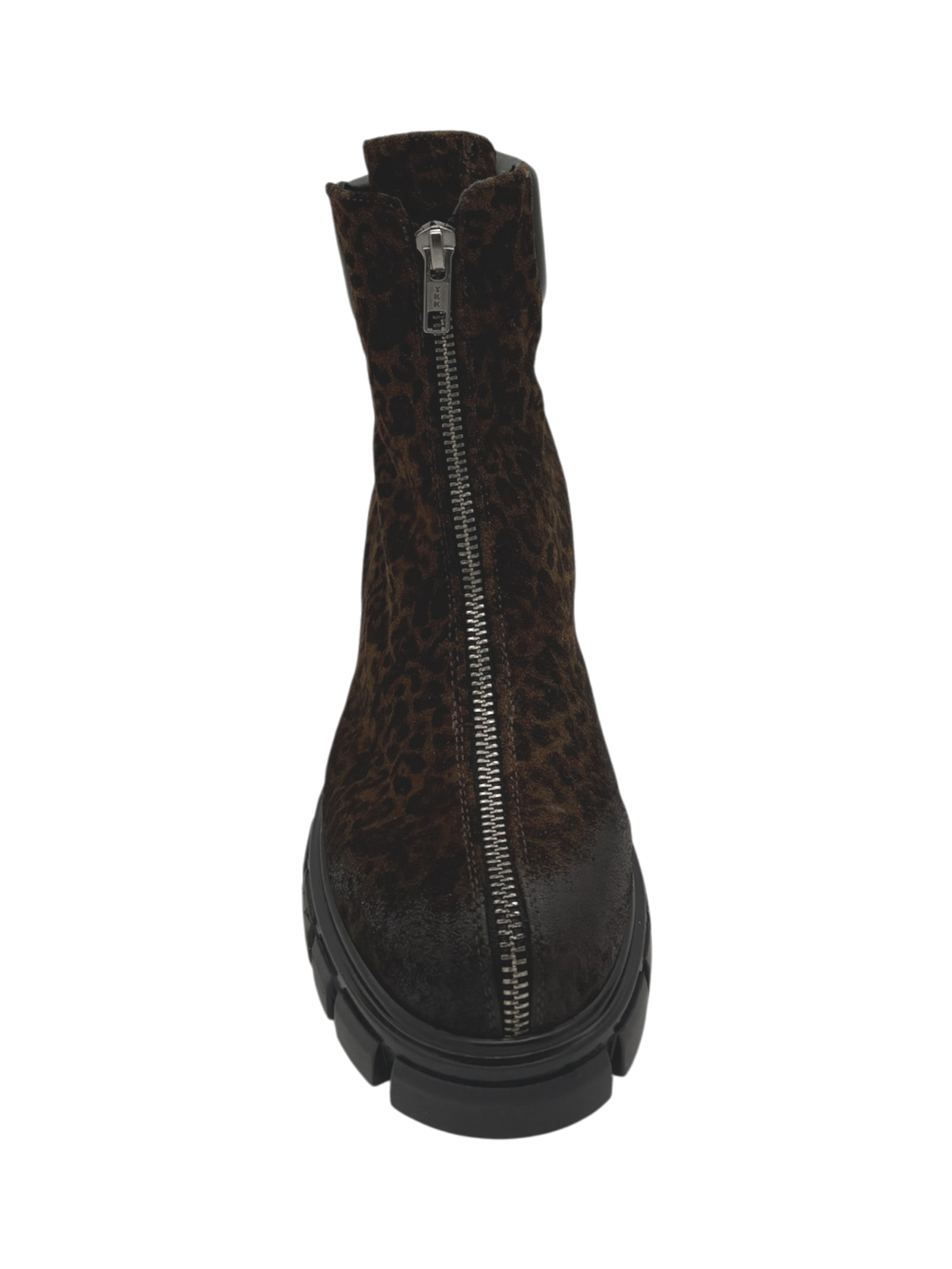 Stivaletto donna Fru.it 1000 in pelle leopardata testa moro