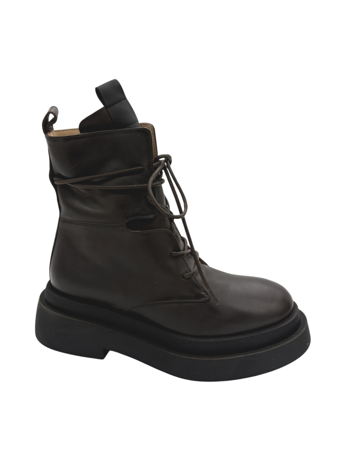 Stivaletto donna in pelle Malloni 10813 Caffè