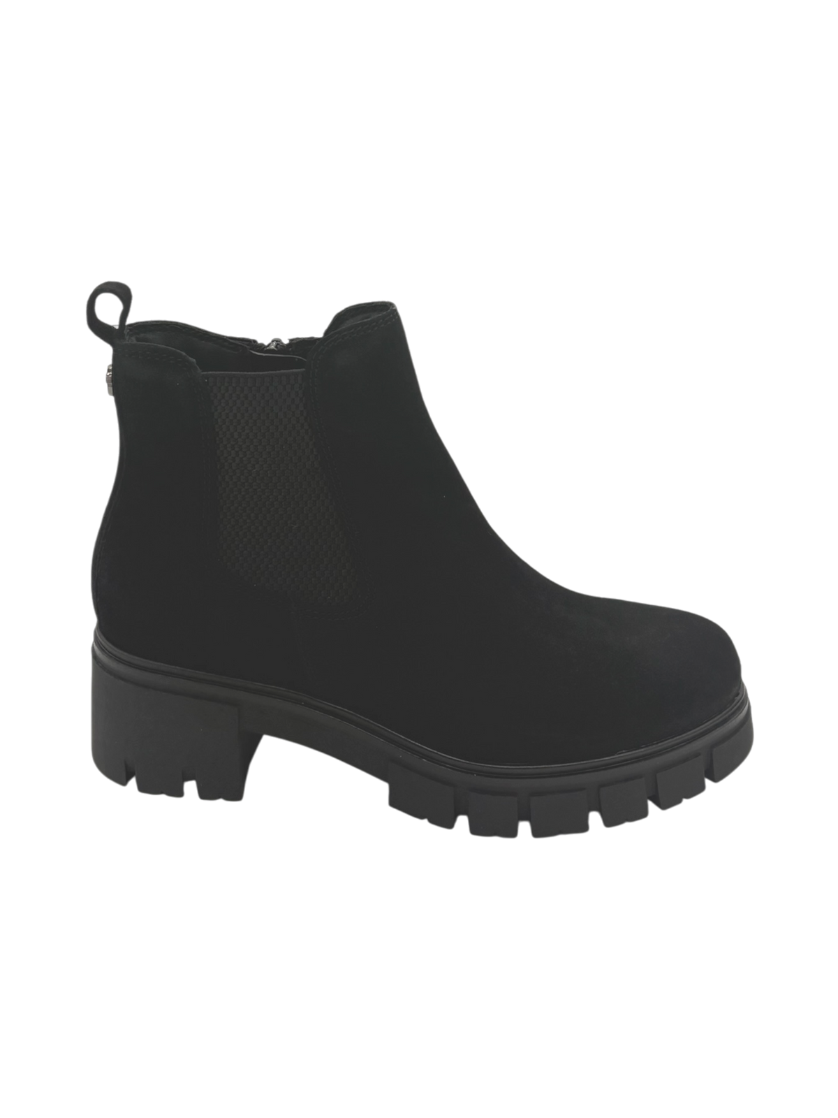 Stivale donna trequarti in camoscio nero Janet & Janet J1131