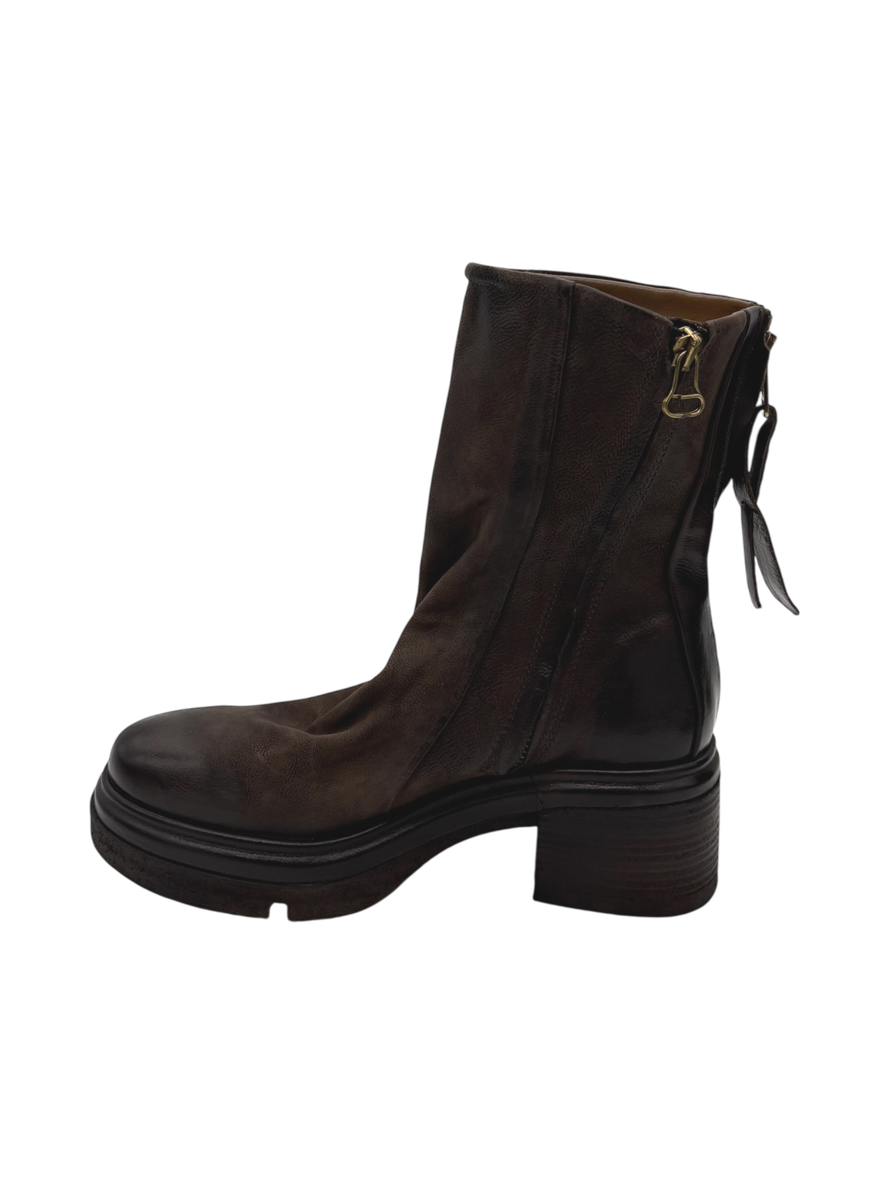 Stivaletto pelle donna AS98 Ebano - A89227-