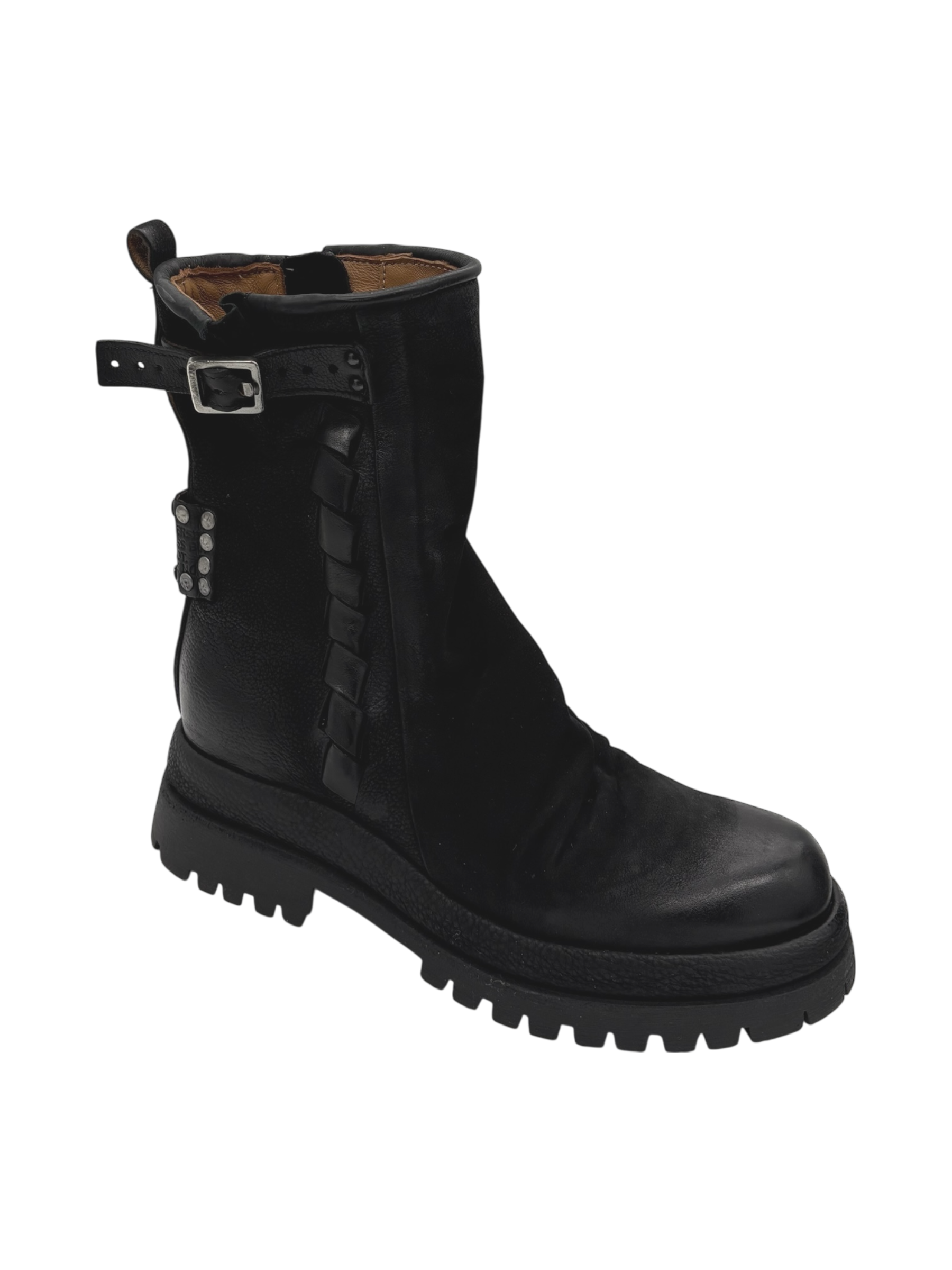 Stivaletto pelle donna AS98 Nero - B51226-