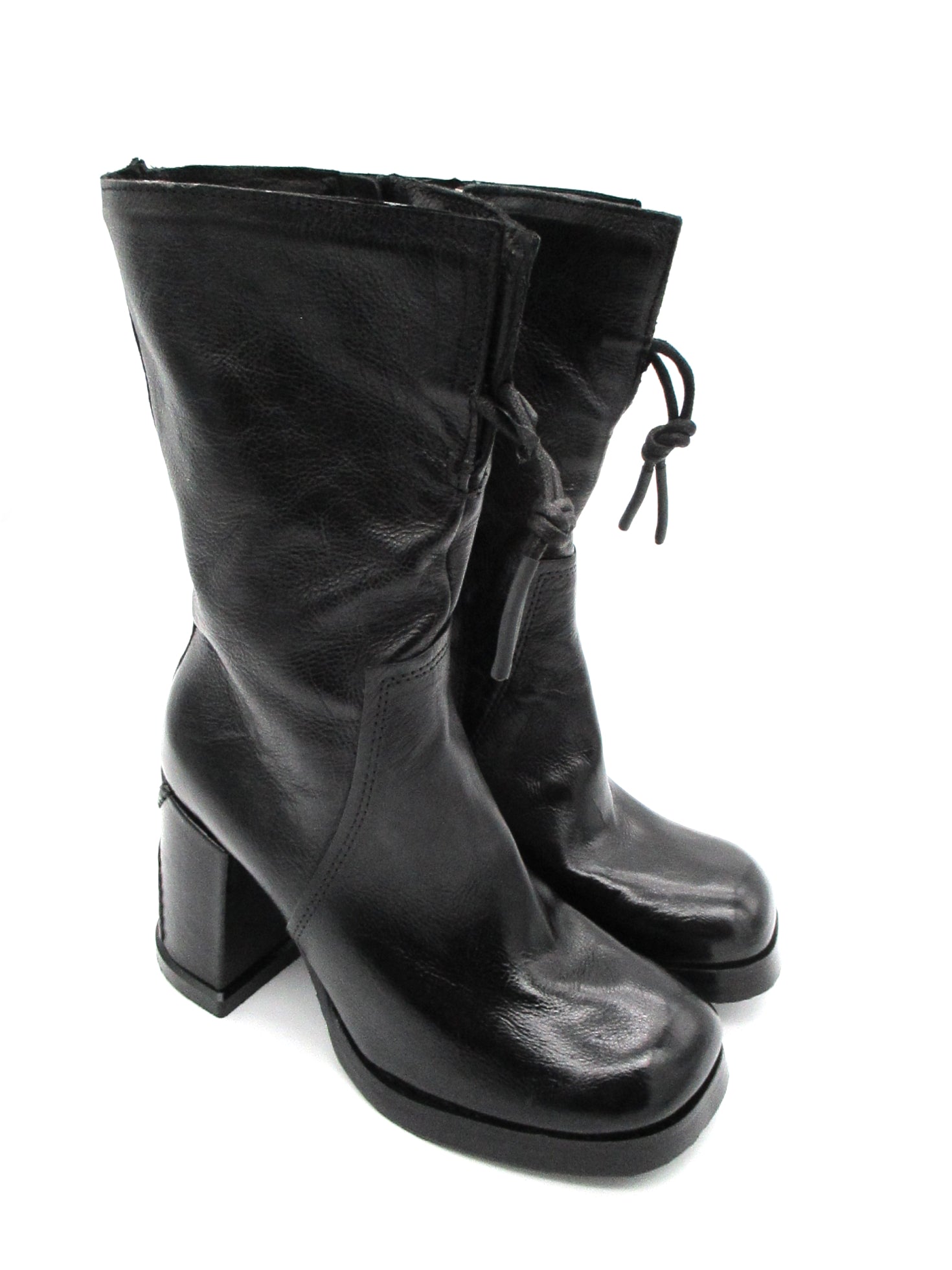 Stivaletto pelle donna Black AS98 - B48202 -