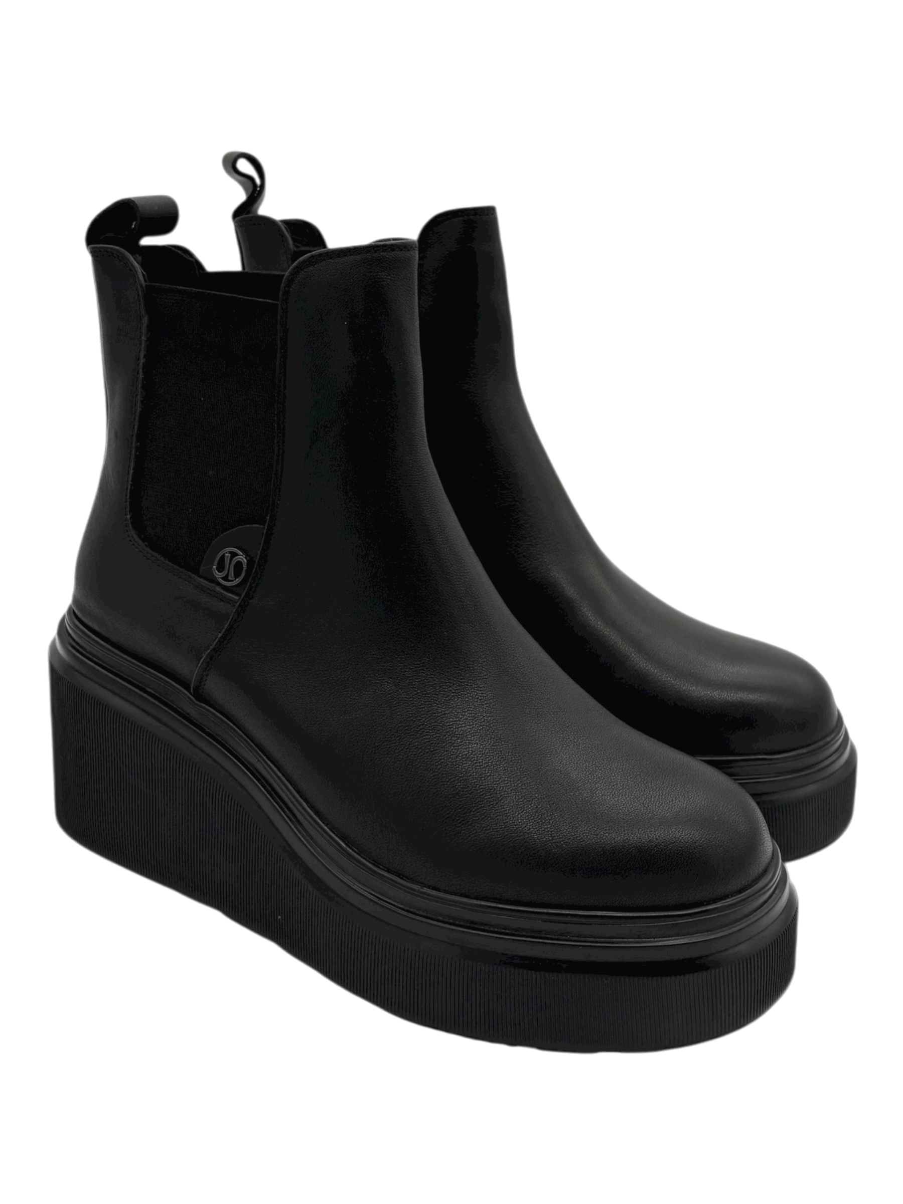 Stivaletto pelle donna Janet & Janet Black -J460-