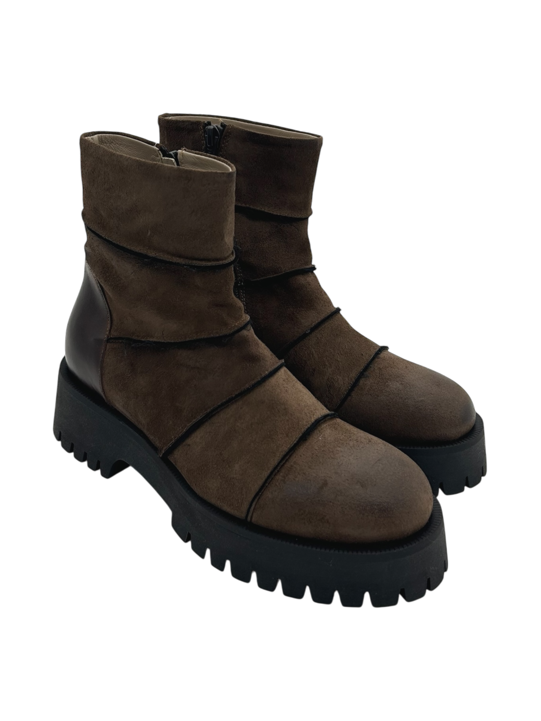 Stivaletto pelle  donna Malloni Caffè -006CT-