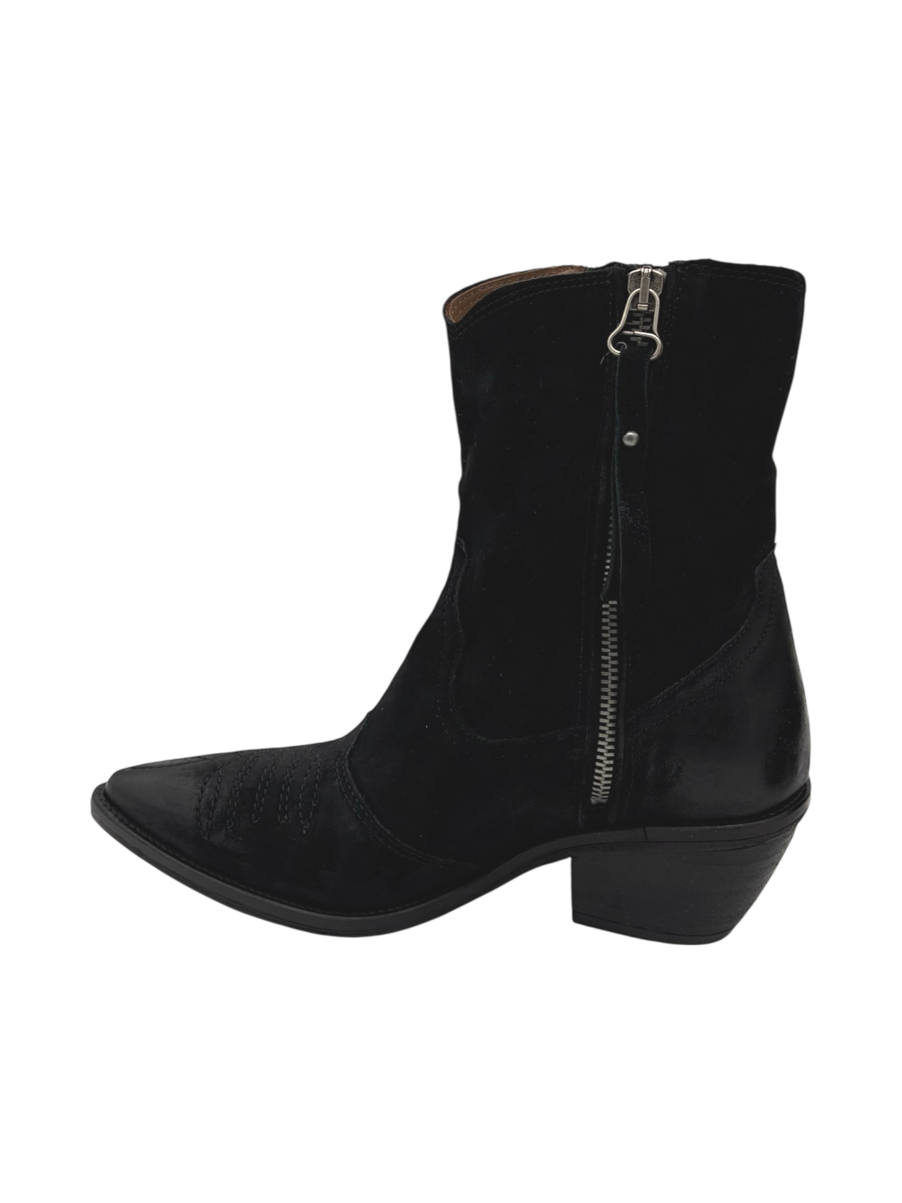 Stivaletto texano pelle donna AS98 Black - B84205 -