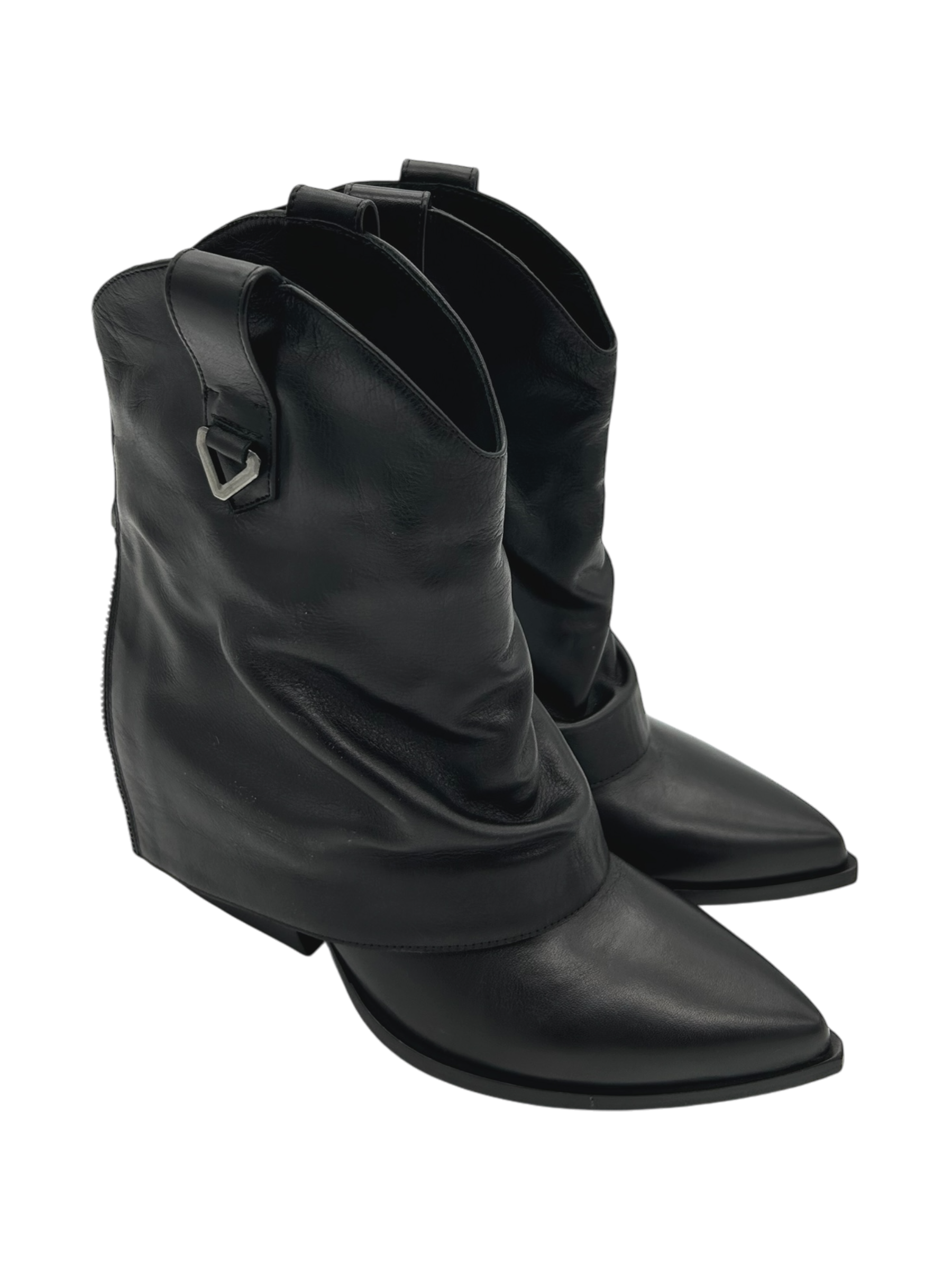 Stivaletto texano pelle donna ELENA IACHI Black - E3891 -