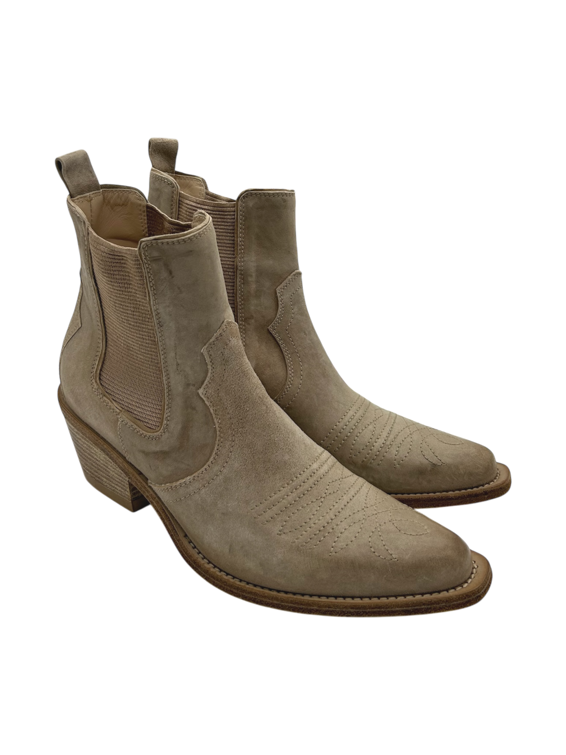 Stivaletto texano pelle donna FRU.IT Taupe  - 9136 -