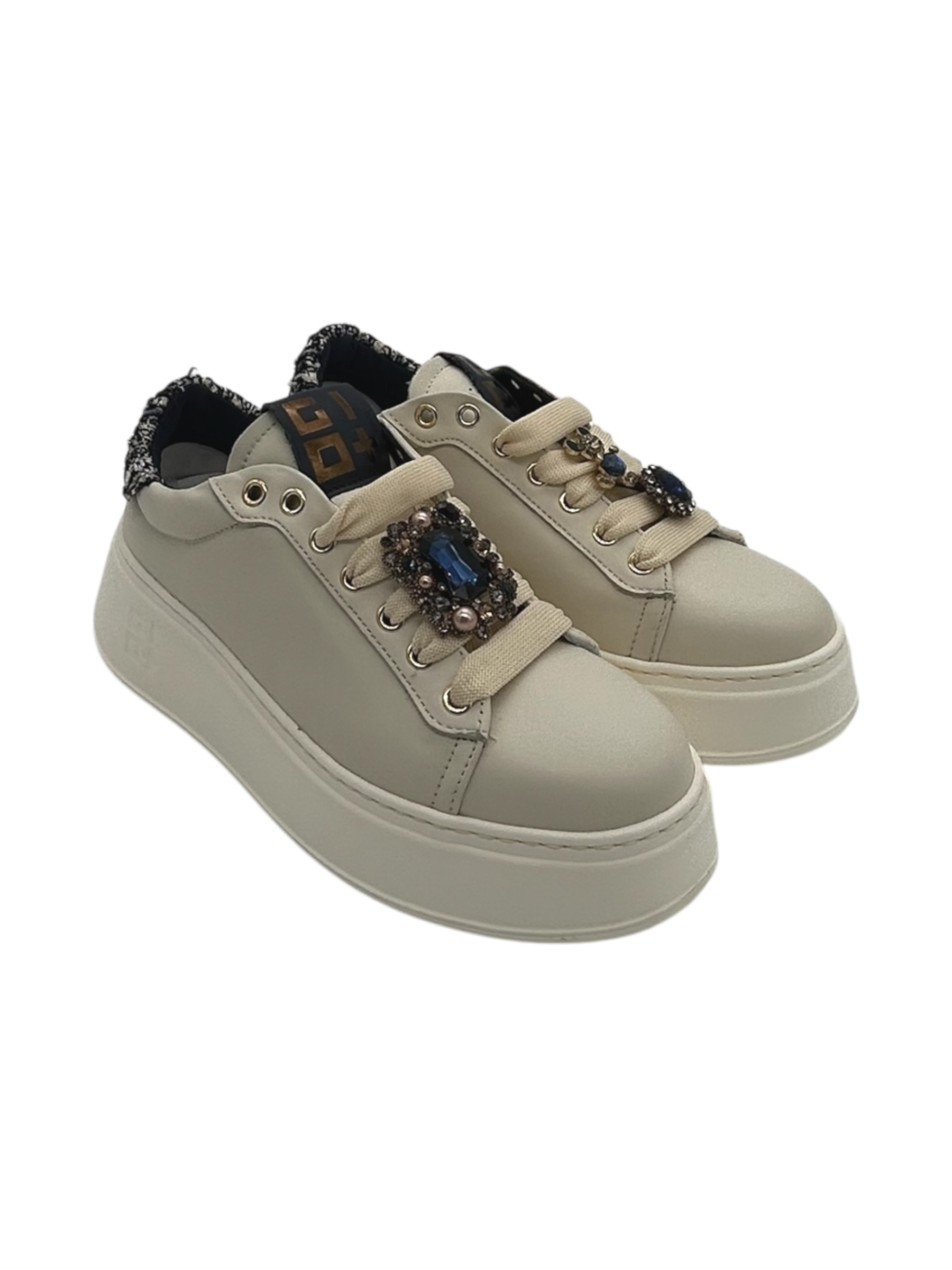 Sneakers pelle donna GIO+ Panna Chic - PIA 424 A -