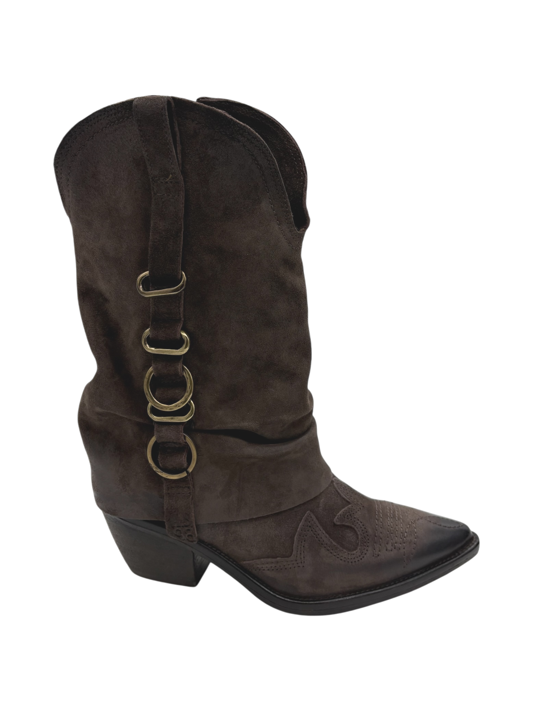 Texano Donna AS98 B84227 Pelle Ebano | Made in Italy