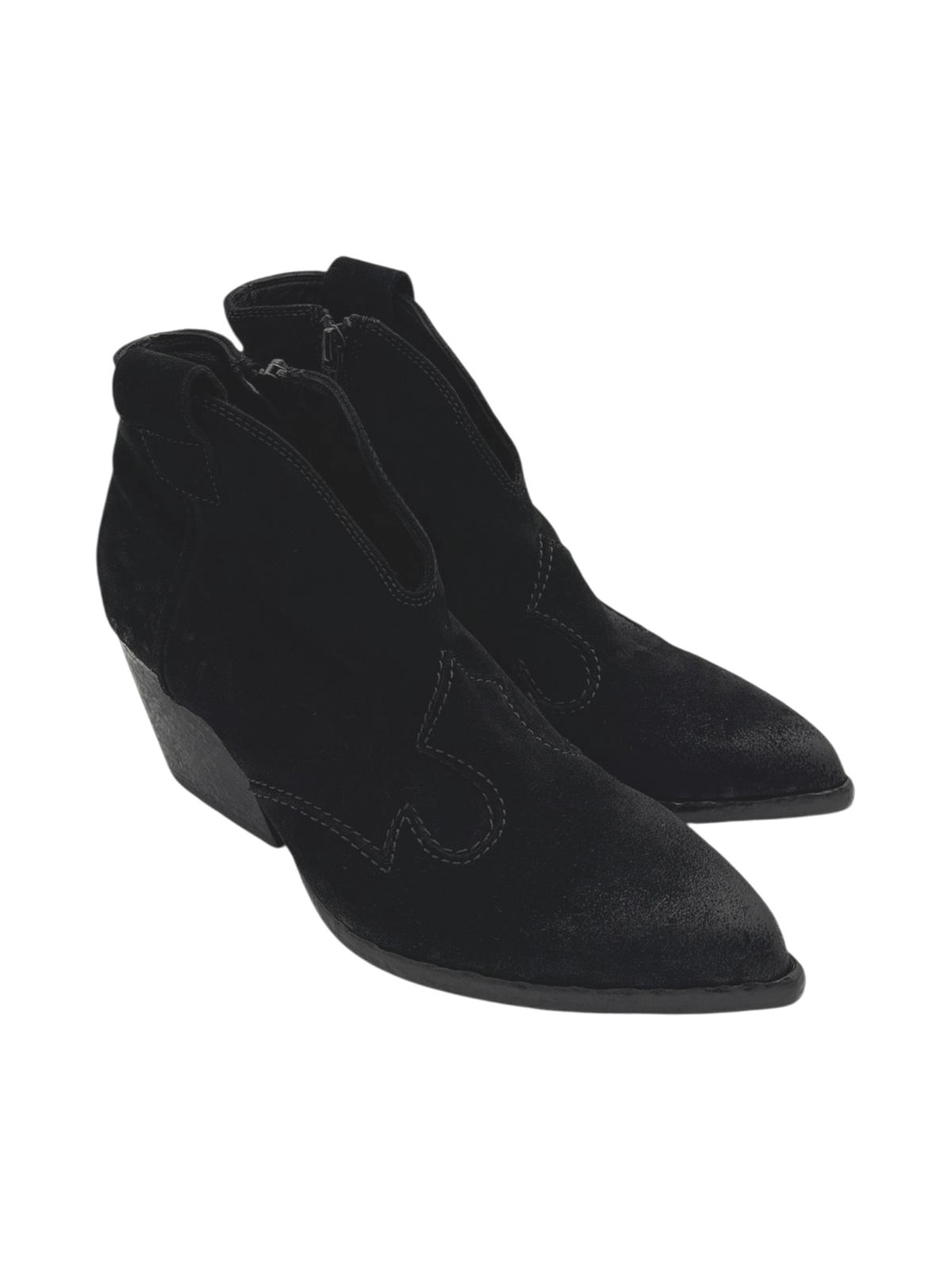 Tronchetto texano donna Elena Iachi E2004 Velour Nero