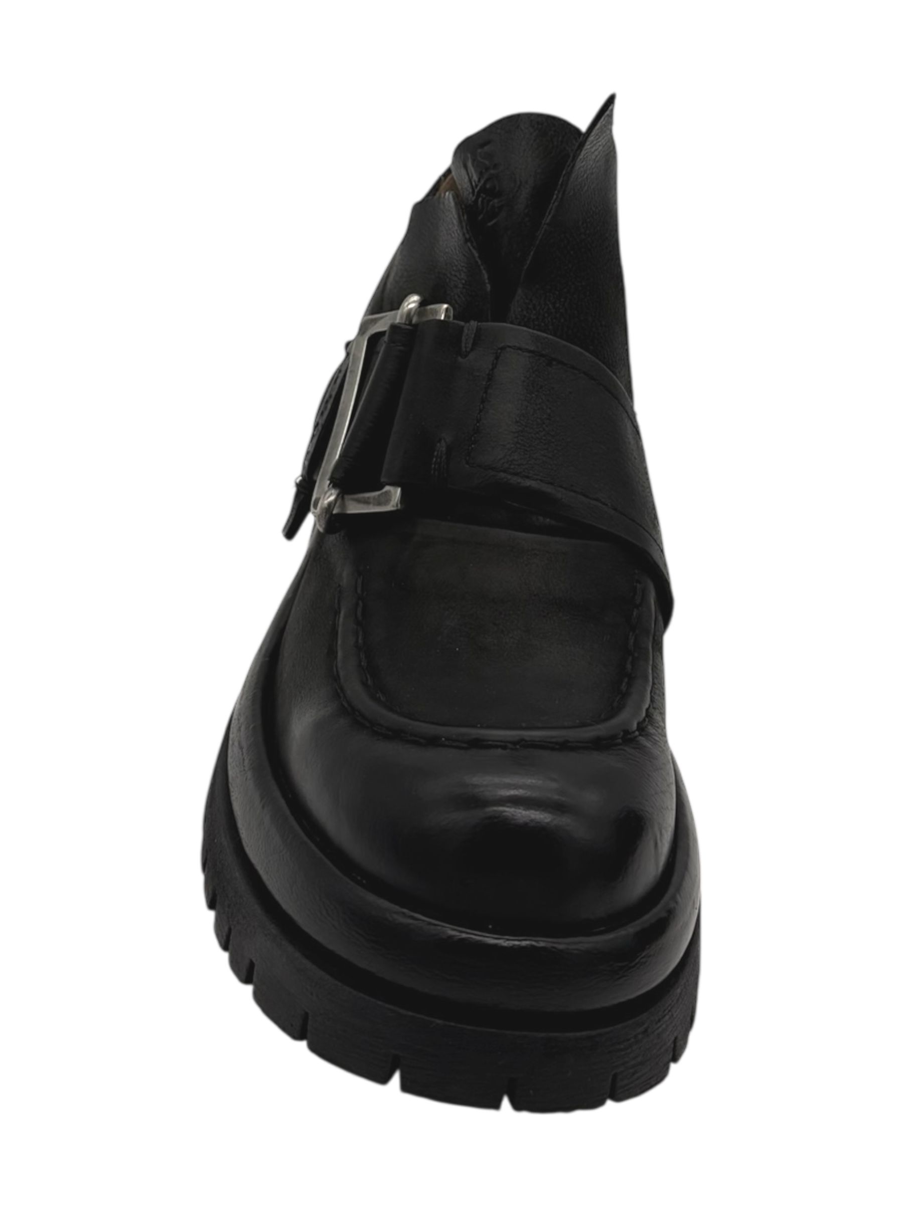 Scarpa pelle donna AS98 Nero - B51130 -