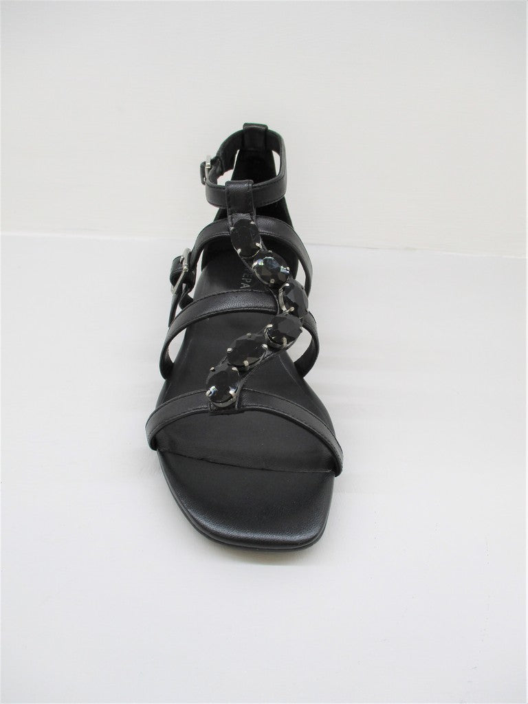 Sandalo pelle donna Apepazza Poppy Nero