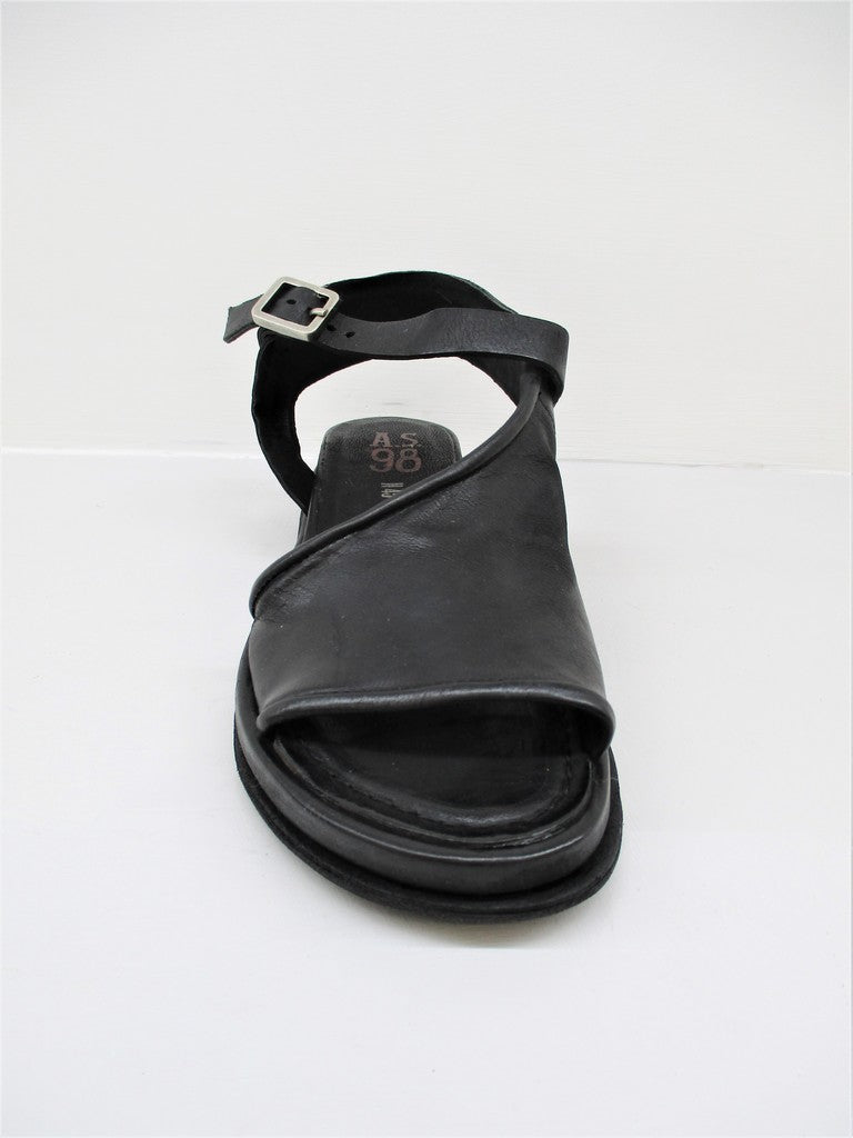 Sandalo pelle donna AS98 699028 nero