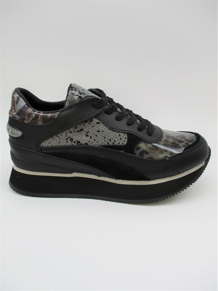 Sneaker in pelle donna APEPAZZA RAVEN nero