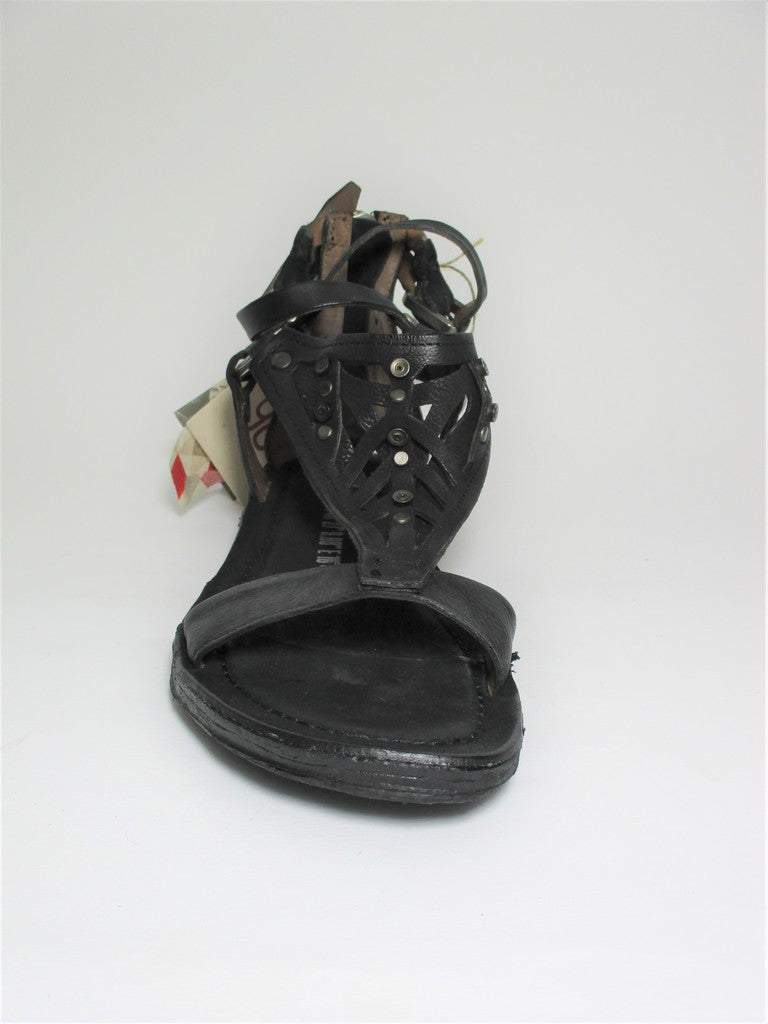 Sandalo pelle donna AS98 A16010 nero