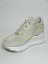 Sneaker pelle donna APEPAZZA HEDY taupe