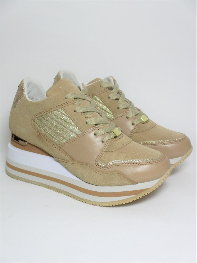 Sneaker pelle donna APEPAZZA HALLE beige