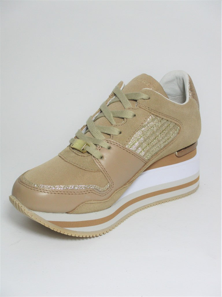 Sneaker pelle donna APEPAZZA HALLE beige