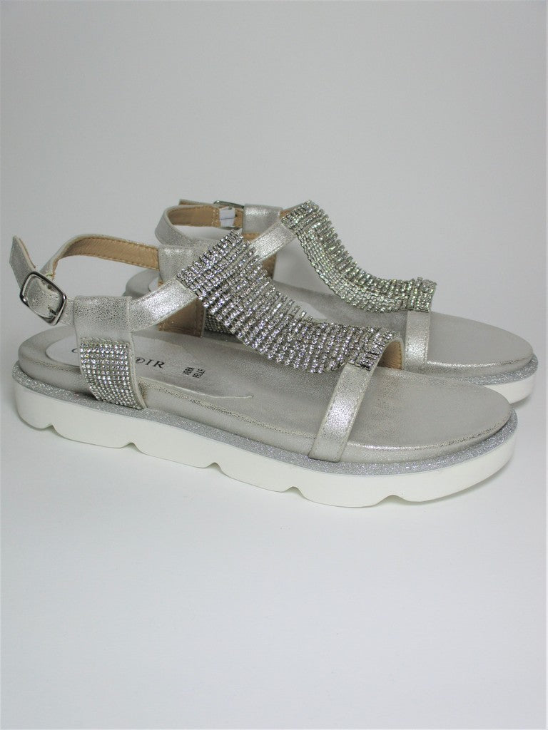 Sandalo pelle donna CAFèNOIR FG9360 Argento