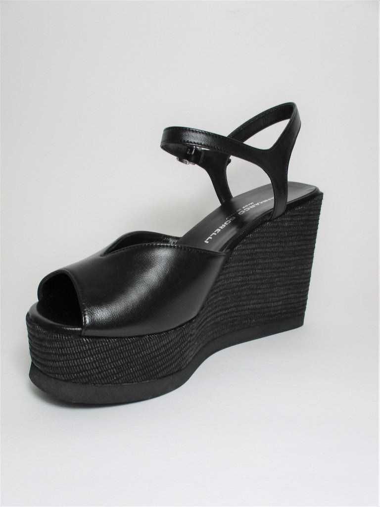 Zeppa pelle donna GIANMARCO SORELLI 2076 Nero
