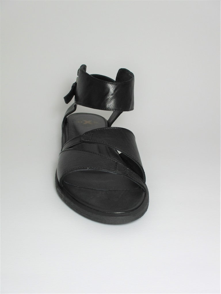 Sandalo pelle donna Oxs Julia 1058 Nero
