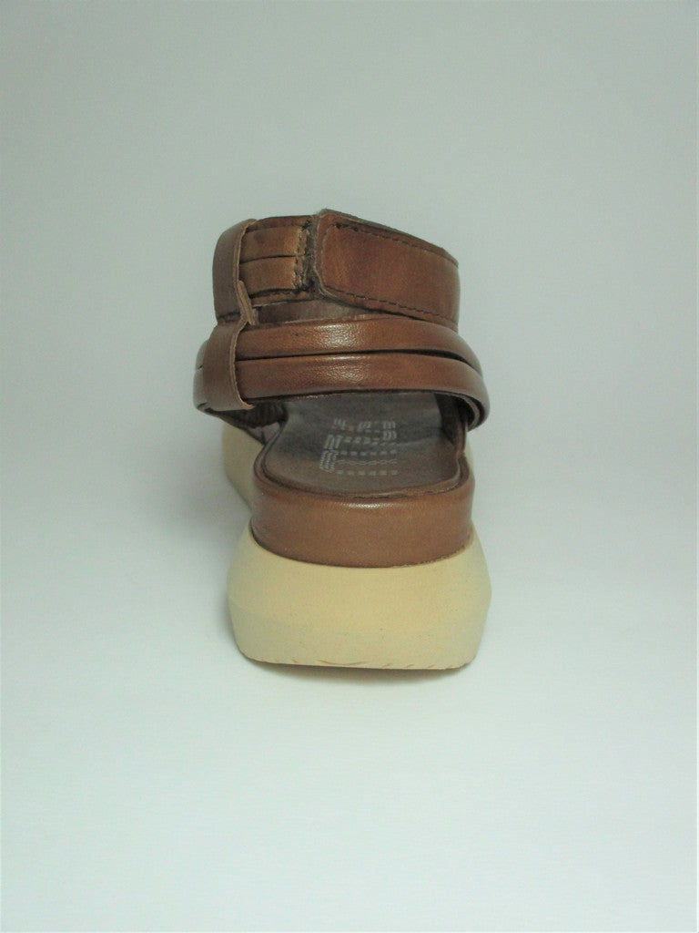 Sandalo zeppa pelle donna MJUS M38010 cuoio