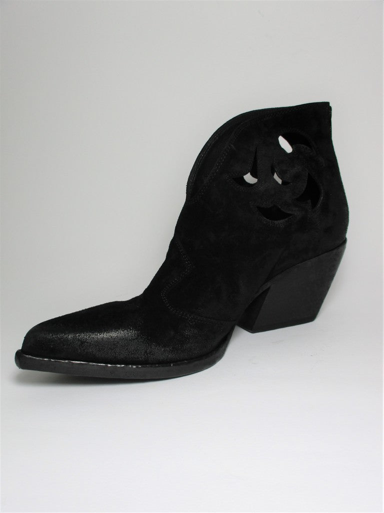 Tronchetto texano camoscio donna ELENA IACHI E2265 NERO