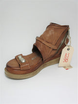 Zeppa pelle donna AS98 A15018 Cuoio
