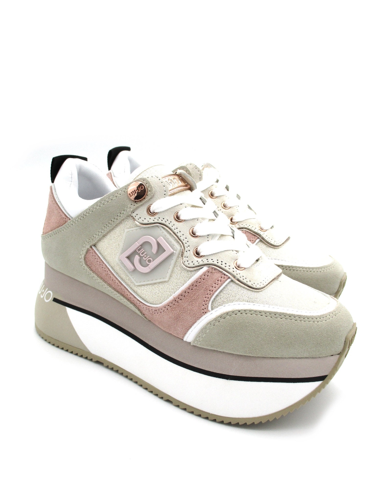 Sneaker LIU JO Super Maxi Wonder 2 Beige/Rosa antico