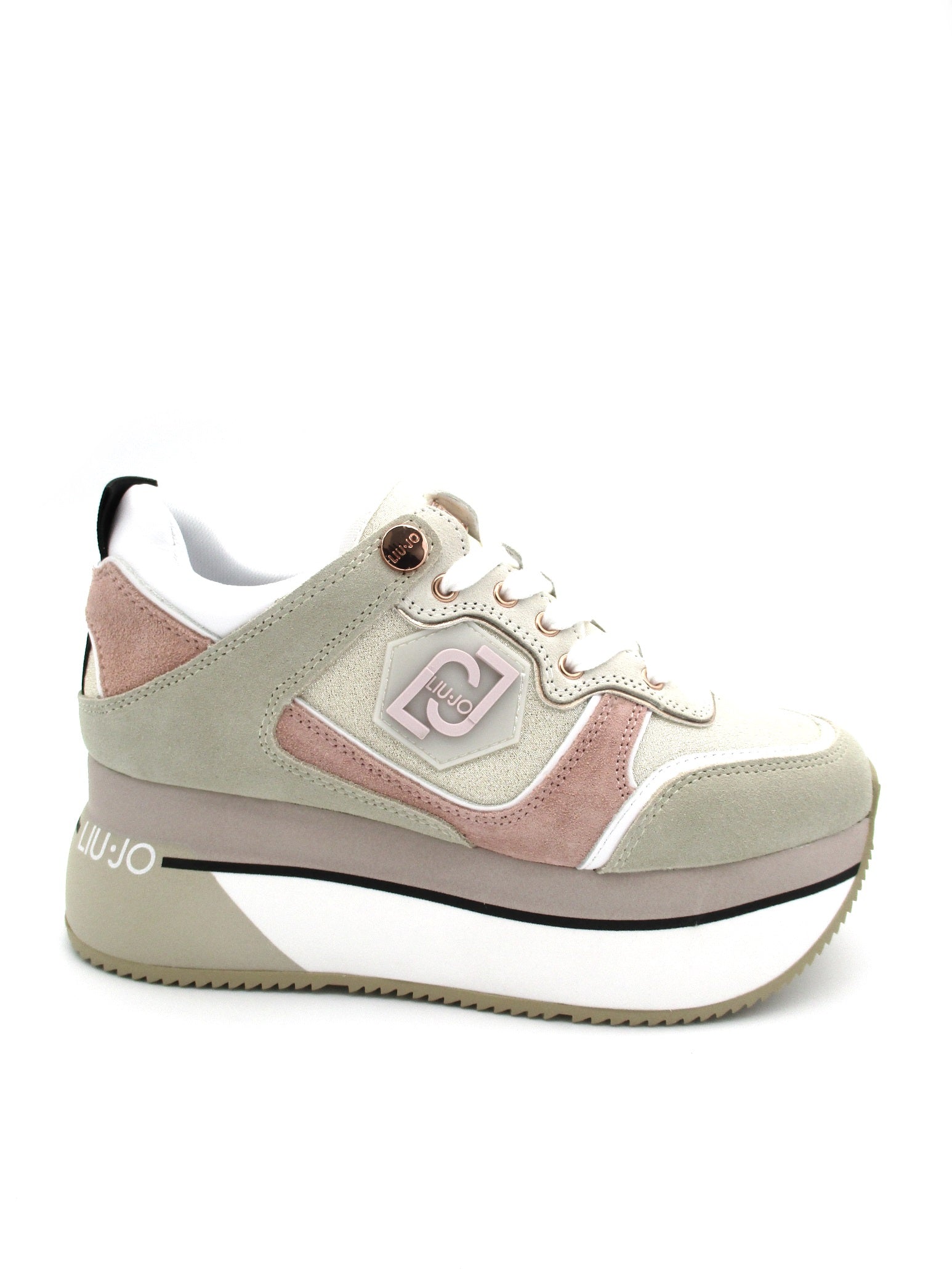 Sneaker LIU JO Super Maxi Wonder 2 Beige/Rosa antico