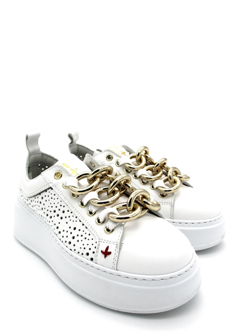 Sneaker pelle donna GIO+ G719 bianca