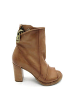 Stivaletto tacco in pelle donna As98 A85004 Camel