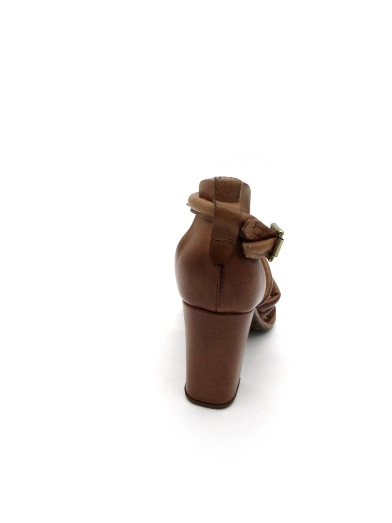 Sandalo tacco in pelle donna As98 A85002 Calvados