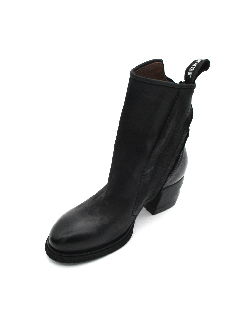 As98 B01202 Black women's leather ankle boot