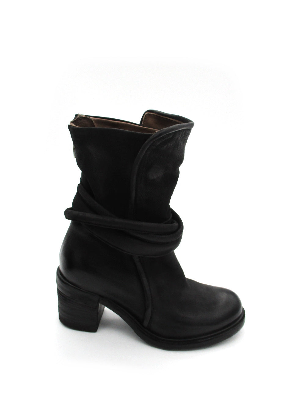 Stivaletto in pelle donna As98 A24222 Black