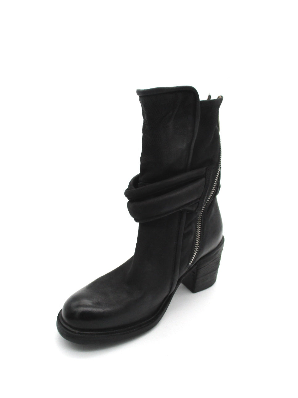 Stivaletto in pelle donna As98 A24222 Black