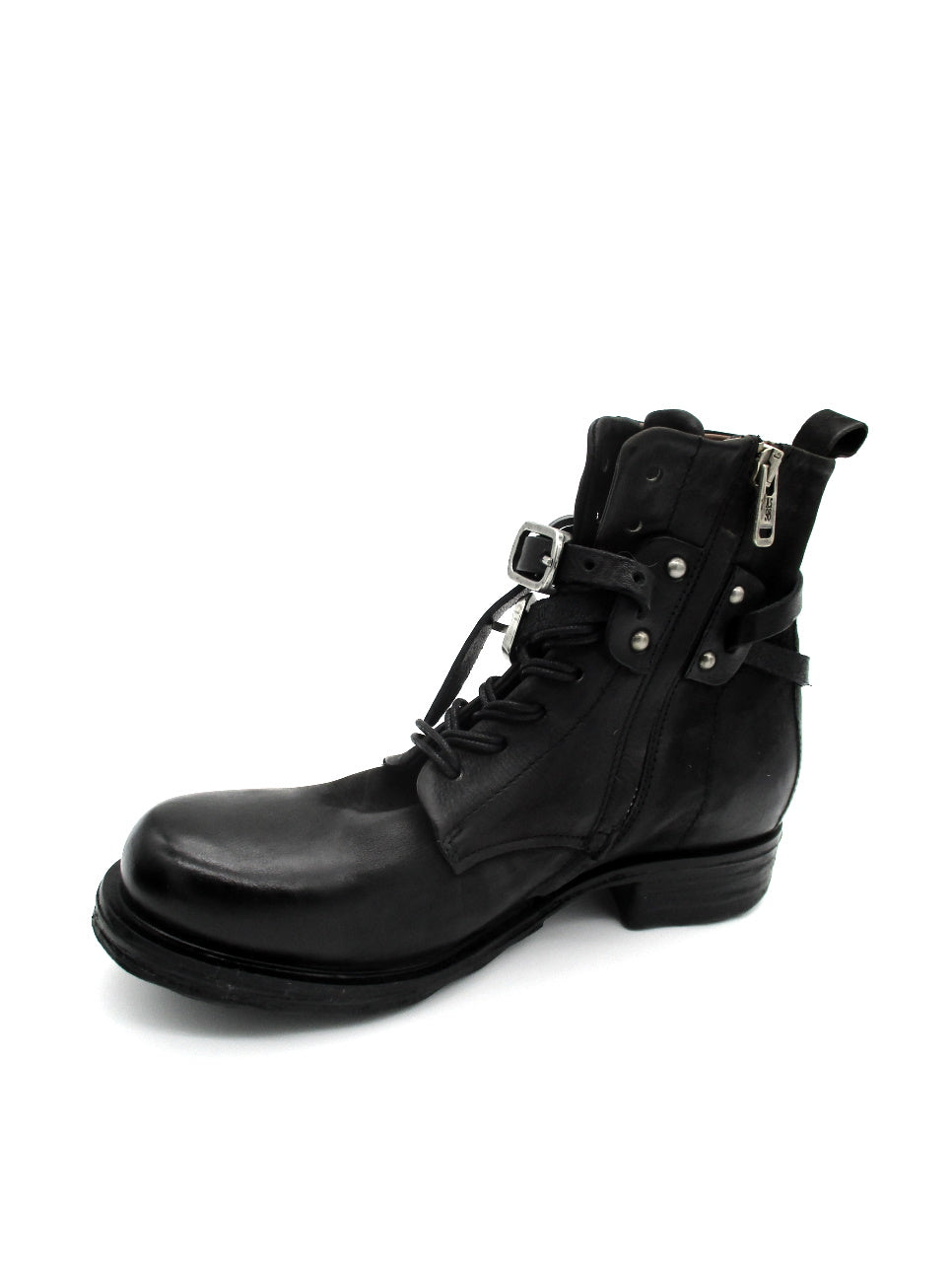 Women's leather ankle boot AS98 A50211 Black