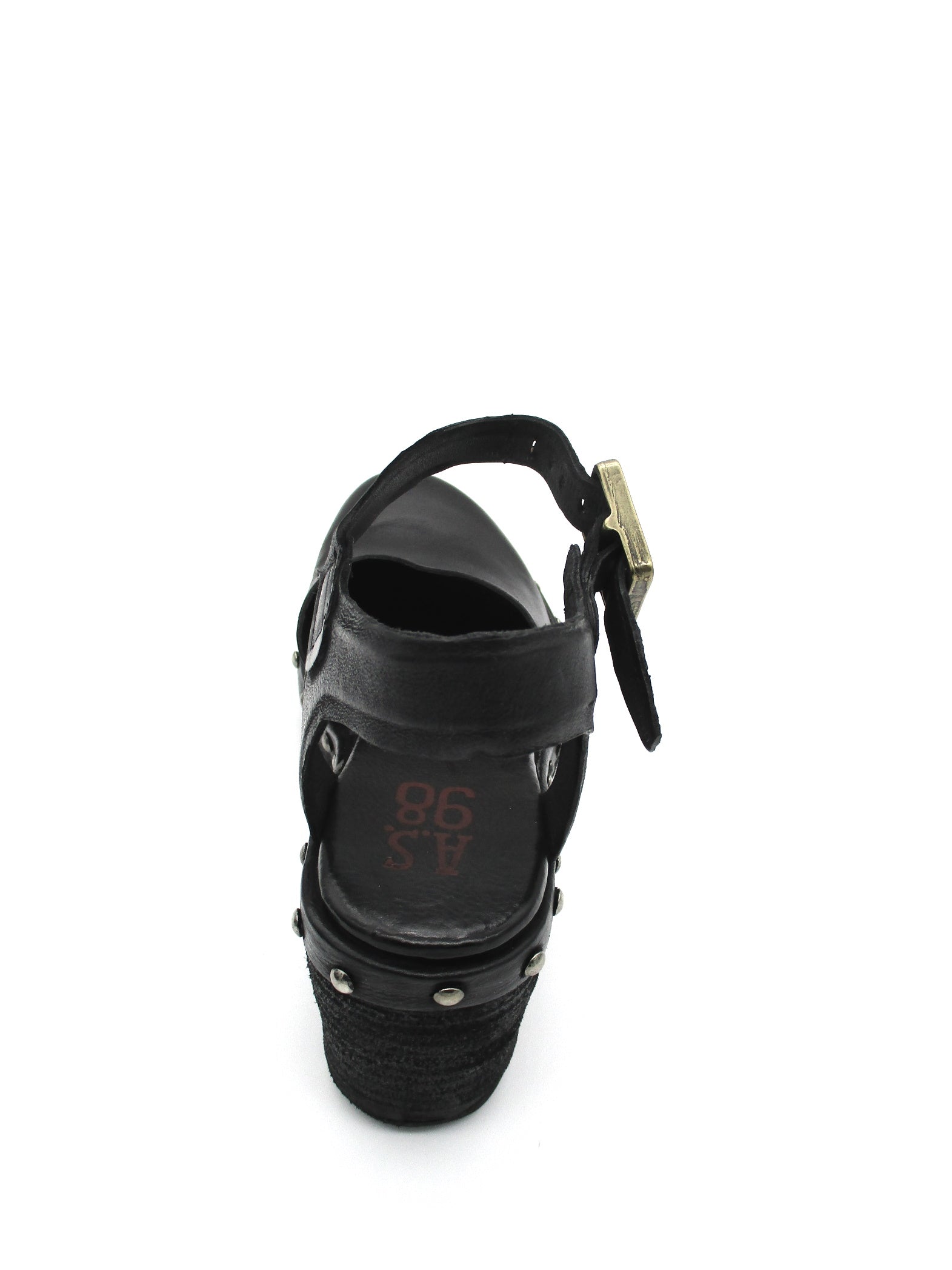 Sandalo in pelle donna As98 Nero - B13102 -