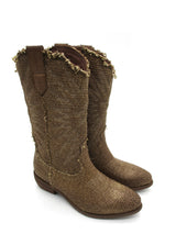 Stivale texano Zoe Canvas Cuoio