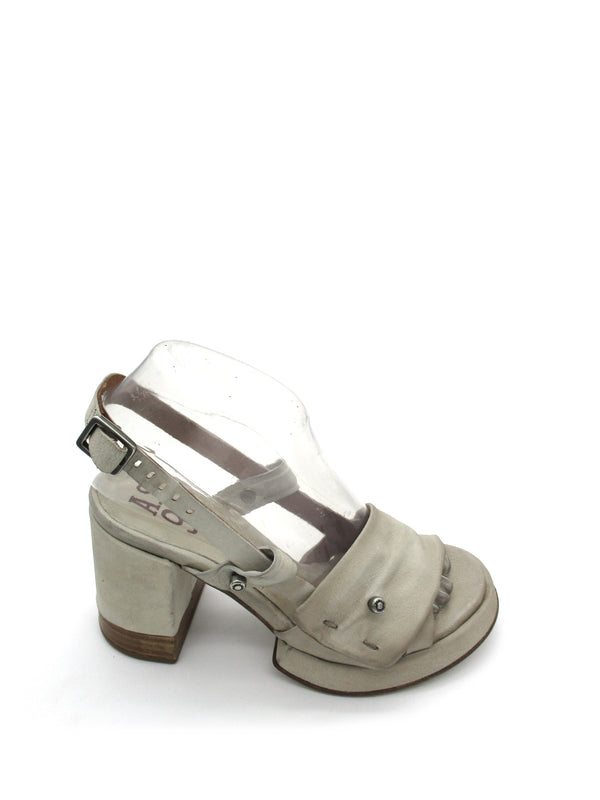 Sandalo in pelle plateau donna As98 Dust - B26002 -