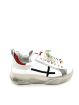 Sneaker pelle donna GIO+ Giada combi 61 F Bianca Rossa