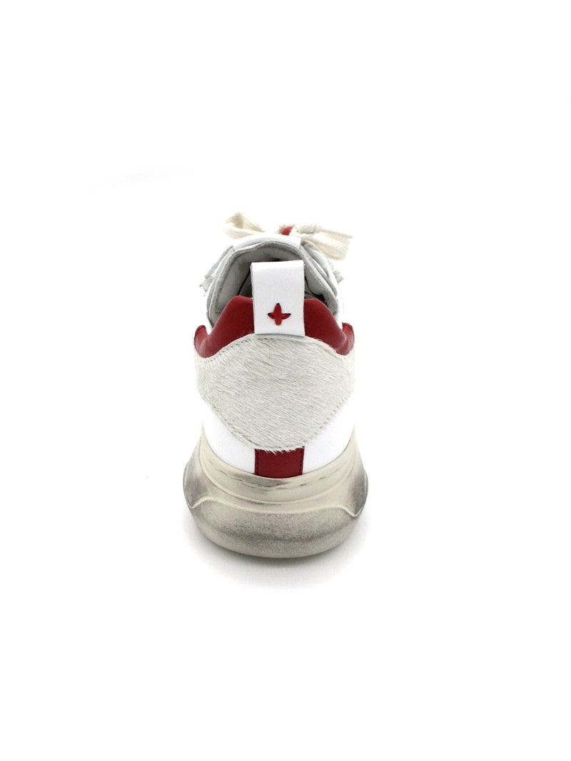 Sneaker pelle donna GIO+ Giada combi 61 F Bianca Rossa